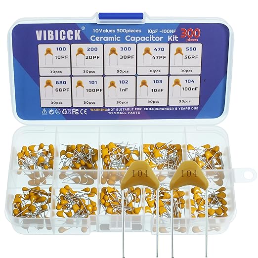 10 Values 300pcs Monolithic Ceramic Capacitor Assortment Kit 10pF 20pF 30pF by %E7%BB%B4%E5%BF%85%E5%85%8B