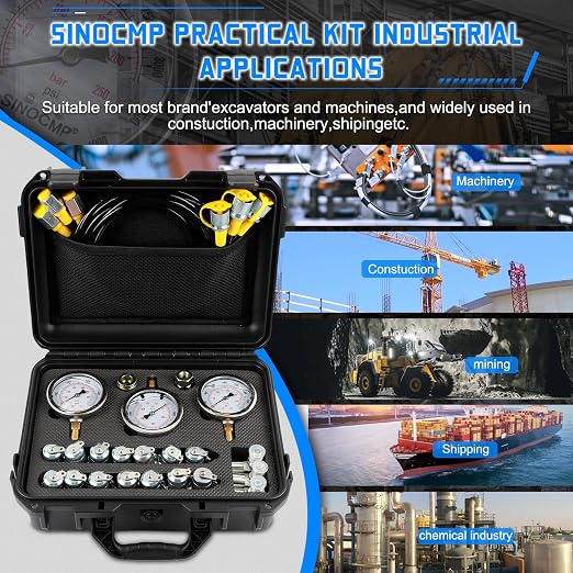 SINOCMP Hydraulic Pressure Gauge Test Kit - Image 7