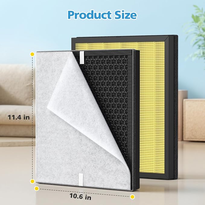 2 Pack PR1 Replacement Filter for Mooka Mode PR1 Air Purifier, H13 True HEPA - Image 9