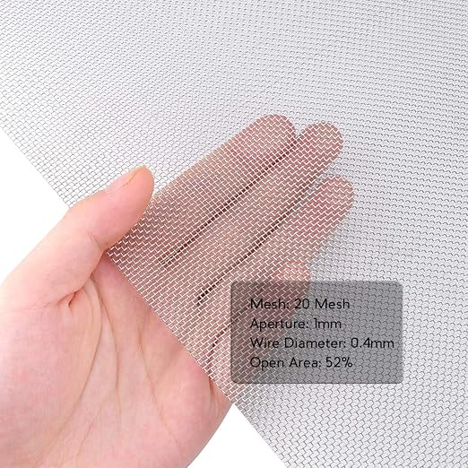 Valchoose 2PACK Stainless Mesh Screen 12”X24”, 20 Mesh 304 Steel Woven Wire Mesh - Image 7