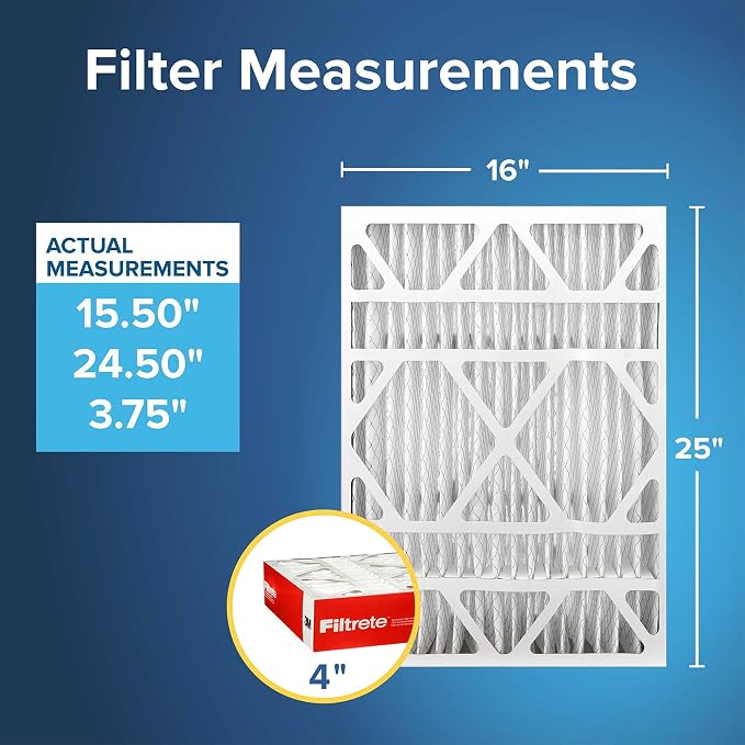 Filtrete 16x25x4 AC Furnace Air Filter, MPR 1000, MERV 11, Allergen Defense - Image 2