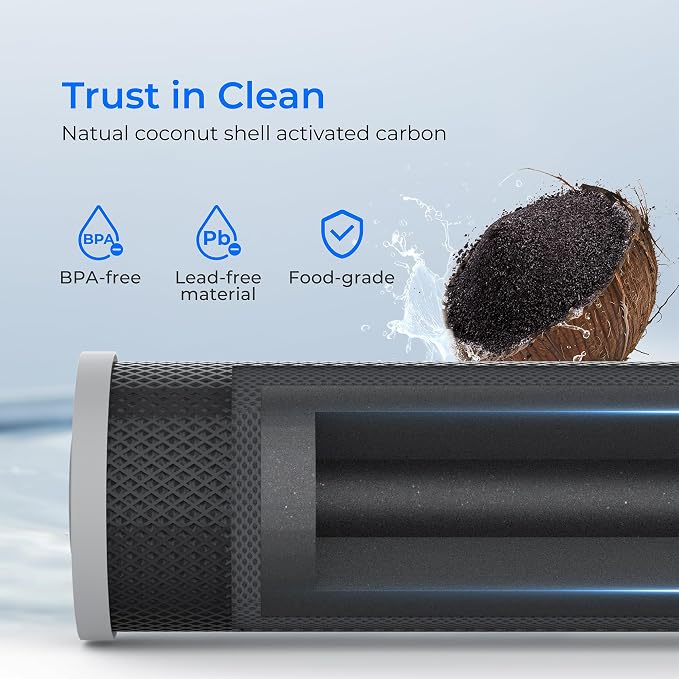Waterdrop Whole House CTO Carbon Sediment Water Filter Cartridge Replacement - Image 6