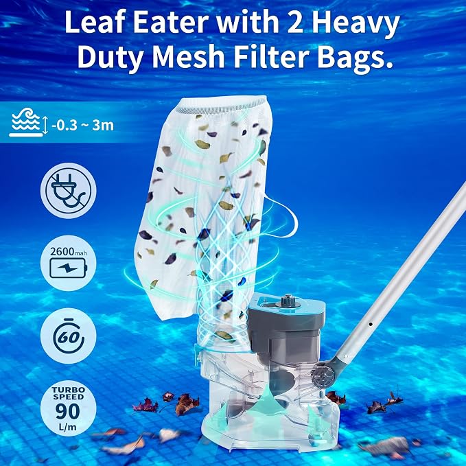 Cordless Pool Leaf Vacuum Cleaner - Image 4