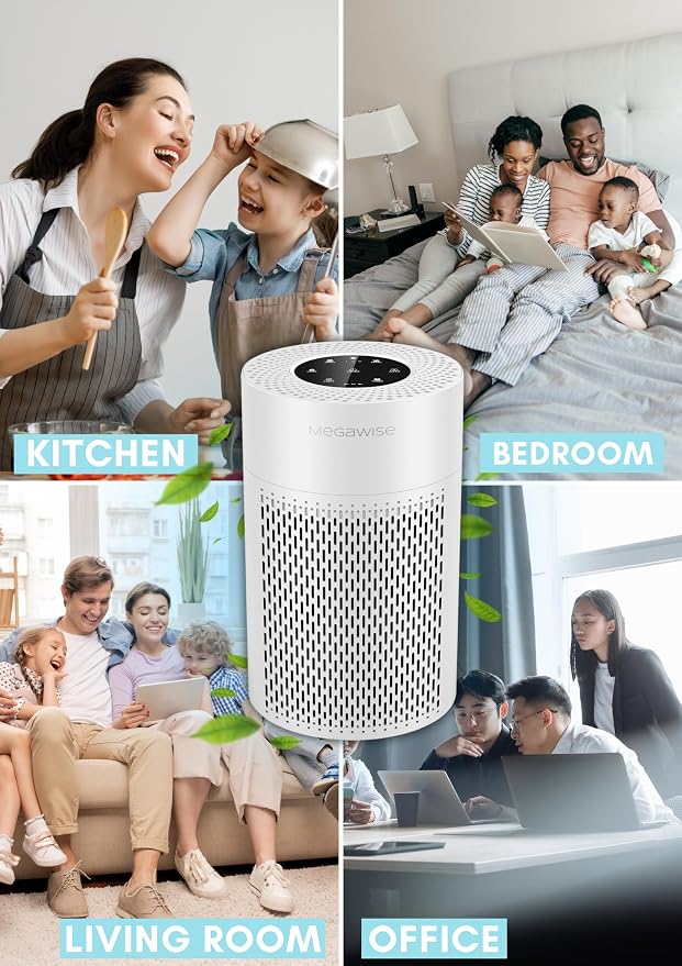 MEGAWISE Air Purifier for Home, Bedroom & Office, H13 True HEPA Filter - Image 6