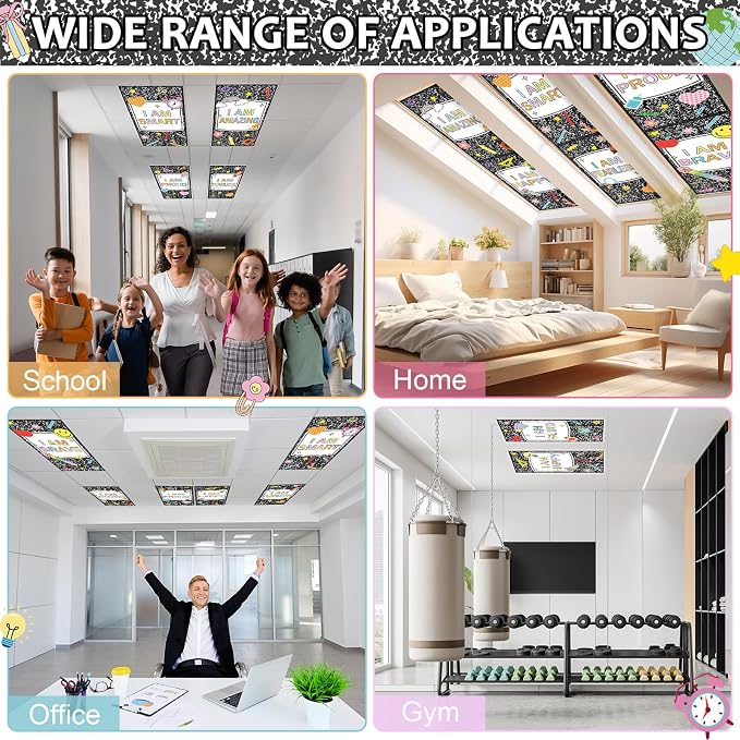 8 Pcs Fluorescent Light Covers, 4x2 Feet Magnetic Light Cover Fluorescent - Image 7