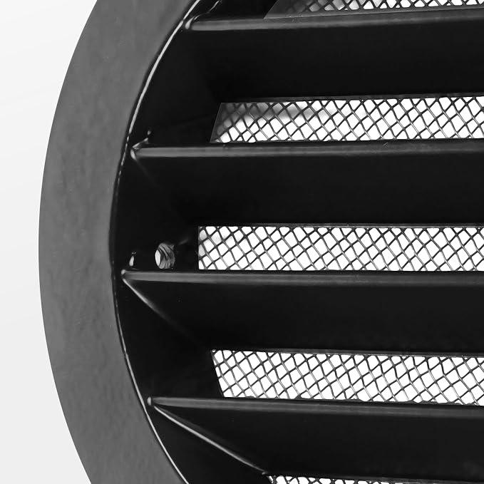 calimaero® WSGB Soffit Vents 4 inch Black Round Grille Vent Cover - Image 6