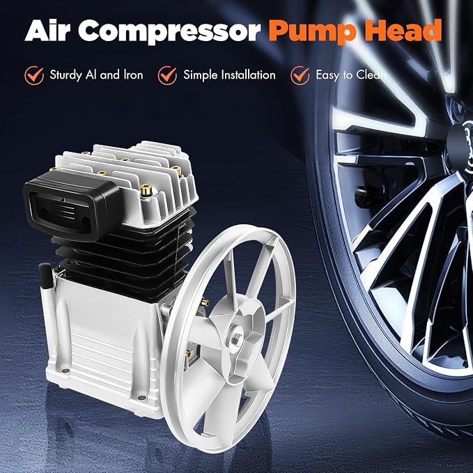 Air Compressor Pump Head, 2HP Air Compressor Pump-Head, 1500W Portable - Image 4