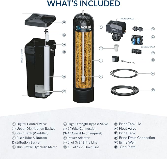 Aquasure Harmony Series 72, 000 Grains Whole House Water Softener w/High - Image 8