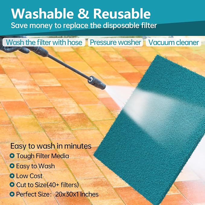 Reusable Air Filter 20x30, High Air Flow Cut to Fit Furnace Filters, MERV 6 - Image 5
