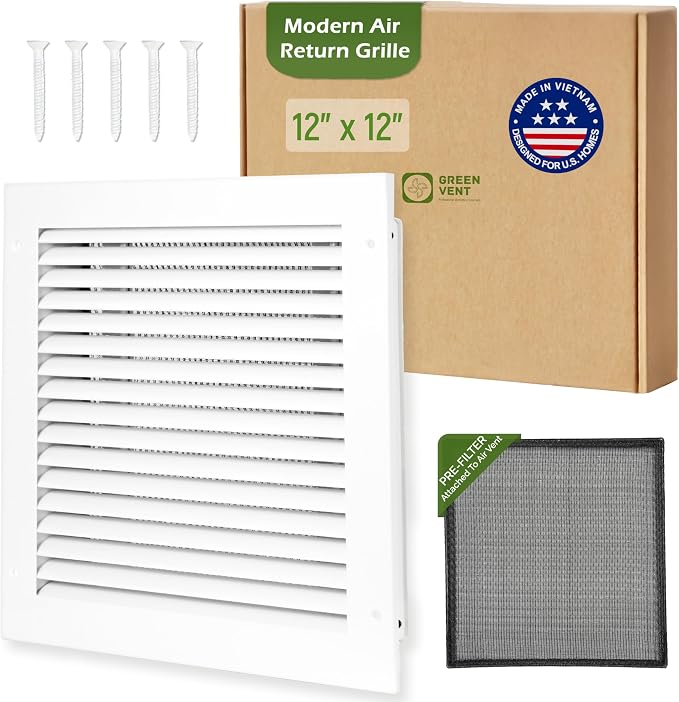 Modern Air Return Grille 12x12 by GREENVENT