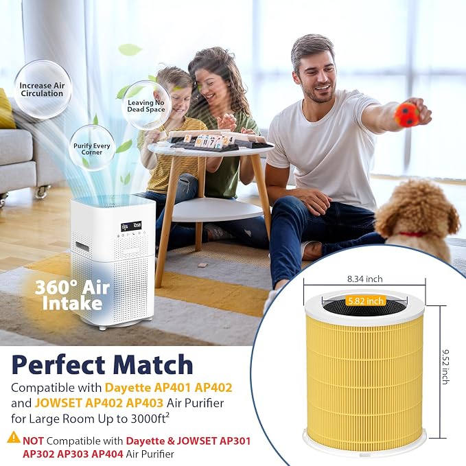 2 Pack AP401 AP402 Pet Care Filter Replacement, Compatible - Image 2