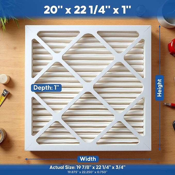 Aerostar 20x22 1/4x1 MERV 13 High Efficiency Pleated Air Filter, Electrostatic - Image 3