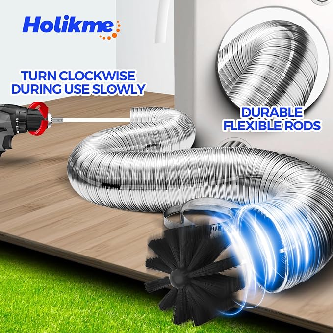 Holikme 50Feet Dryer Vent Cleaner Kit - Image 2