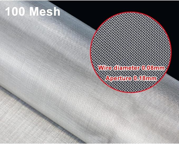 304 Stainless Steel Fine Mesh Screen 100 Mesh, Metal Wire Filter Cloth Sheet - Image 3
