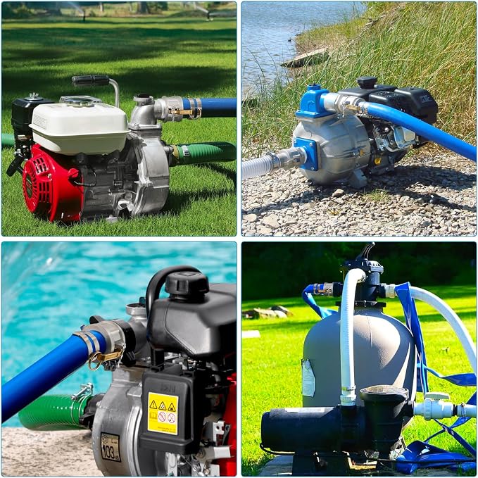 2'' x 50 Ft Discharge Hose, Heavy Duty PVC Lay Flat Water Backwash Hose - Image 5