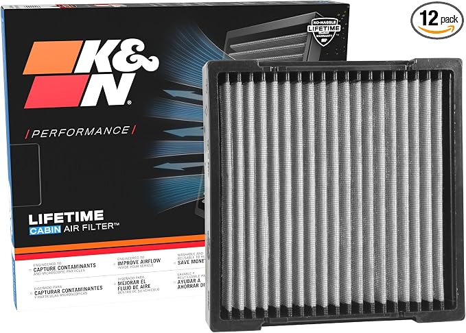 K&N LIFETIME Cabin Air Filter: Premium, Clean Air by KNEngineeringInc