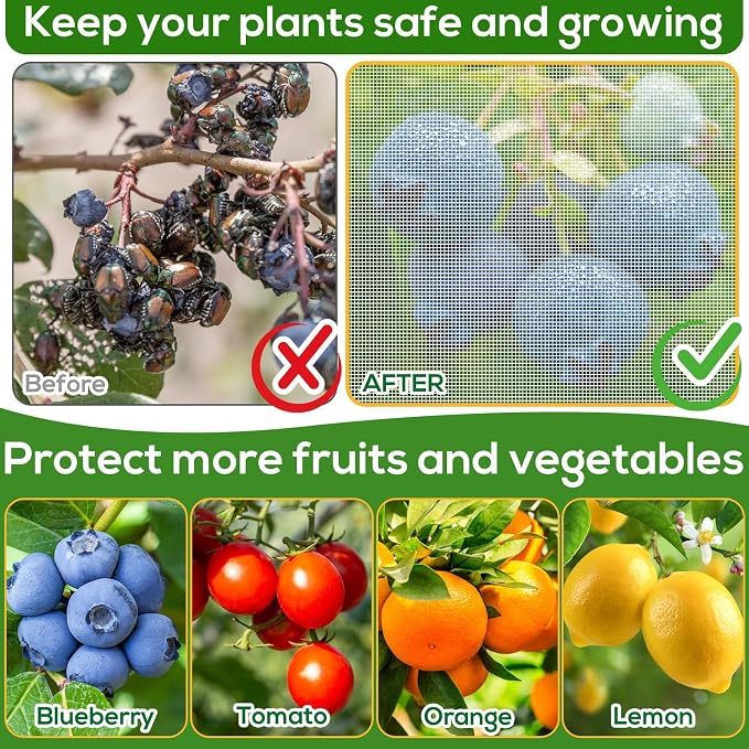 2PCS 4 x 5 ft Fruit Tree Netting Cover - Image 3