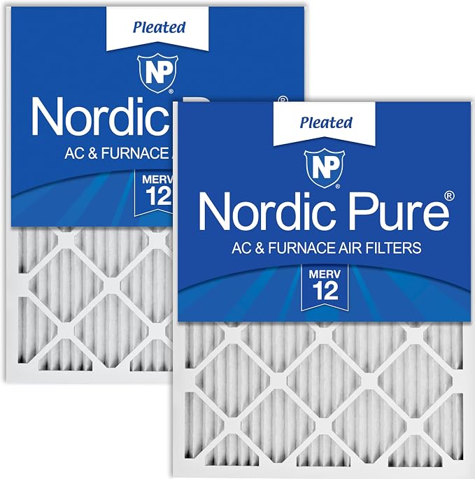 Nordic Pure 14x30x1 Pleated MERV 12 Air Filters 2 Pack by NordicPure