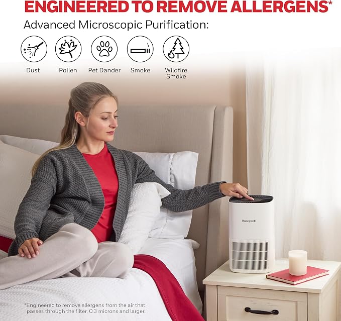 Honeywell Allergen Plus Compact Small Room HEPA Air Purifiers - Image 4