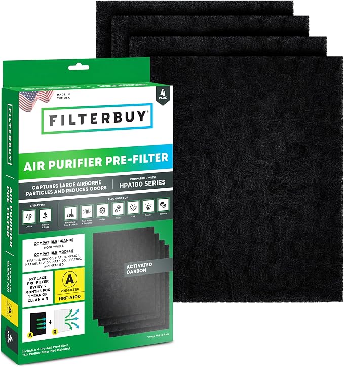 Filterbuy Activated Carbon Pre-Cut Filter HRF-A100 Replacement by Filterbuy