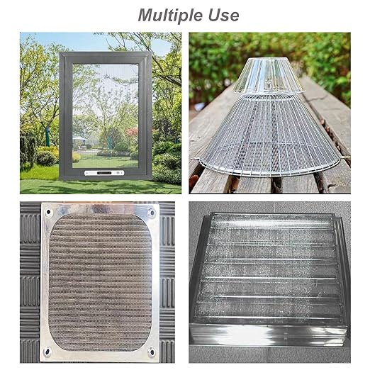 304 Stainless Steel Mesh 40Mesh, 15.7"x47.2" Metal Mesh Screen, Woven Fine Wire - Image 6