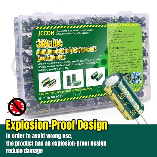 925Pcs 36Values Aluminum Electrolytic Capacitor Assortment Kit Lowesr - Image 4