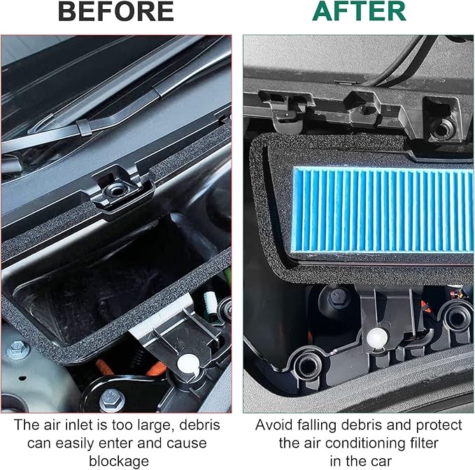 2PCS Air Intake Grille Cover + Air Intake HEPA Filter Compatible - Image 3