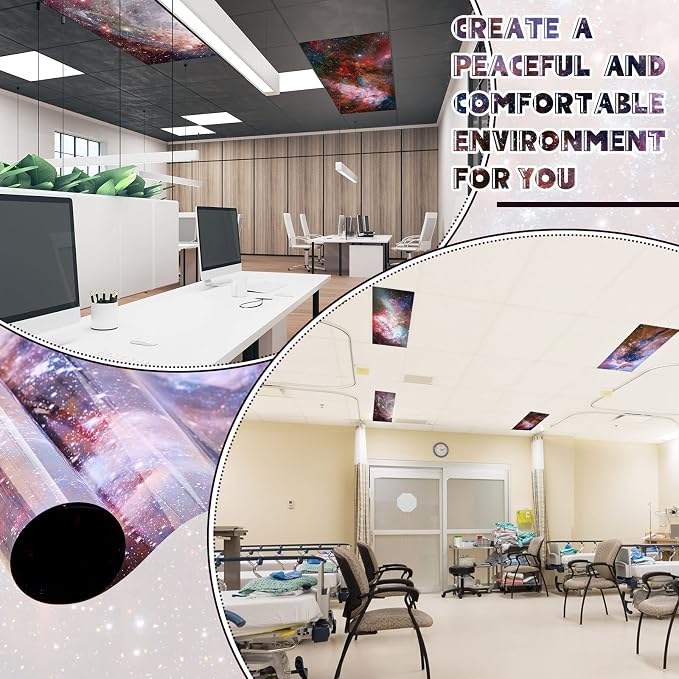 Amylove 4 Pcs Fluorescent Light Covers Classroom Ceiling Panels Light Filters - Image 7