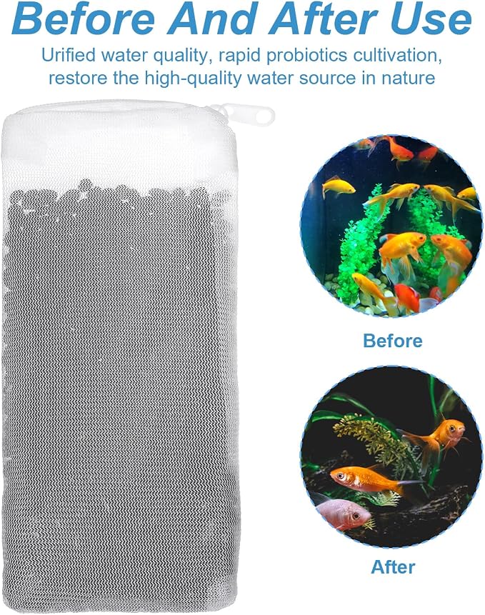 6 Packs Fine Mesh Bag Aquarium Mesh Bag Aquarium Filter Media Bags - Image 5