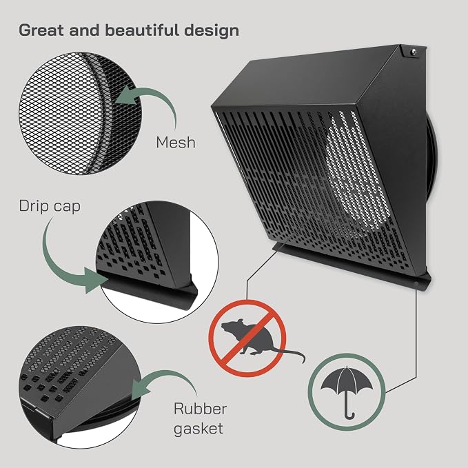 Vent Systems 10" Inch Exhaust Vent Cover - Image 3