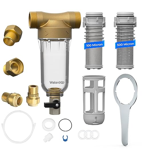 Waterdrop Spin Down Sediment Filter, Backwash Whole House Water Filter System by Waterdrop