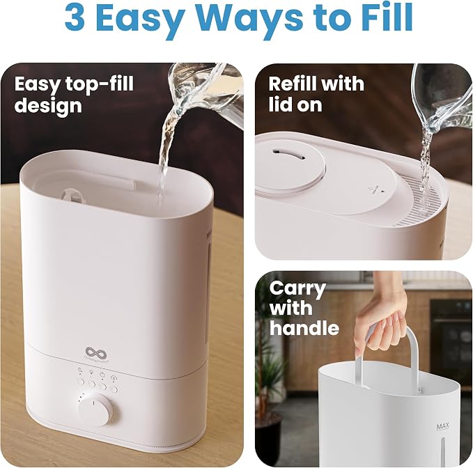 Everlasting Comfort 6L Humidifier Large Room, High Mist Output 60 HR Runtime - Image 4