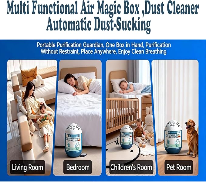 Indoor Air Purification Dust Removal Magic Box, Automatic Dust-Sucking - Image 6