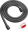 Shower Hose Extra Long 79 Inches Handheld Shower Head Hose with Brass Insert and Nut - Durable and Flexible(Matte Black)