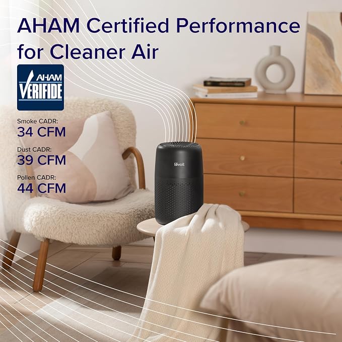LEVOIT Air Purifiers for Bedroom Home, AHAM VERIFIDE, 3-in-1 Filter - Image 4