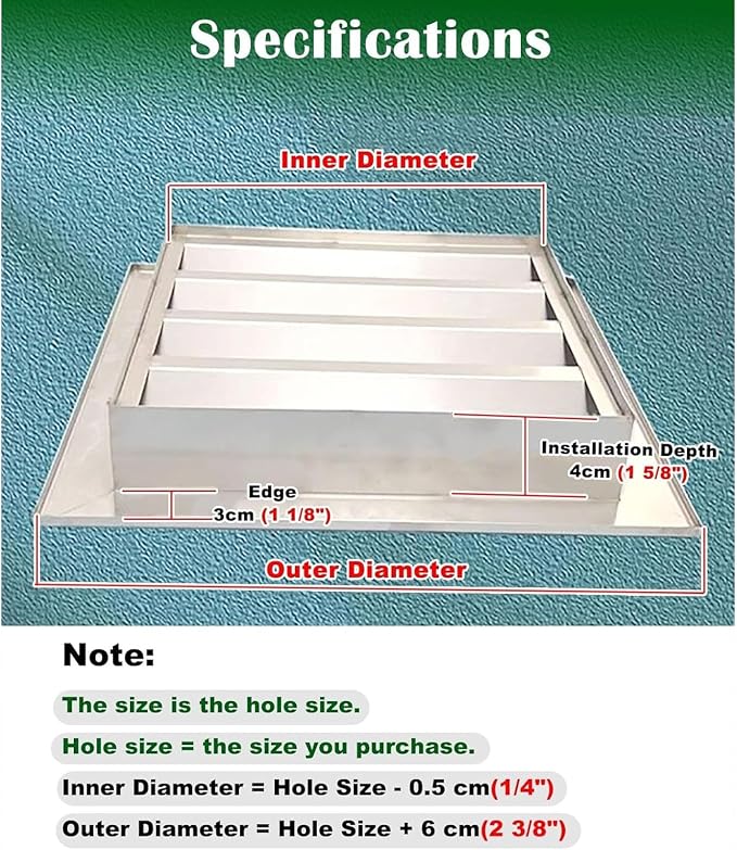 Heat Dissipation Louvered Vent Wall Gable Vents 304 Stainless Steel, - Image 2