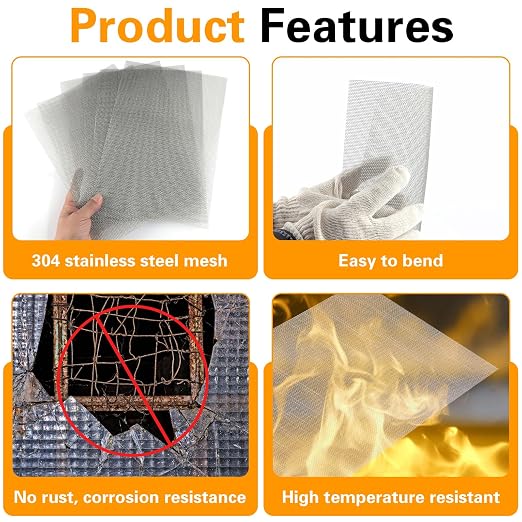 6 Pack 12×8 Inch Wire Mesh Screen, 20 Mesh Stainless Steel Mesh, Sturdy No Rust - Image 4