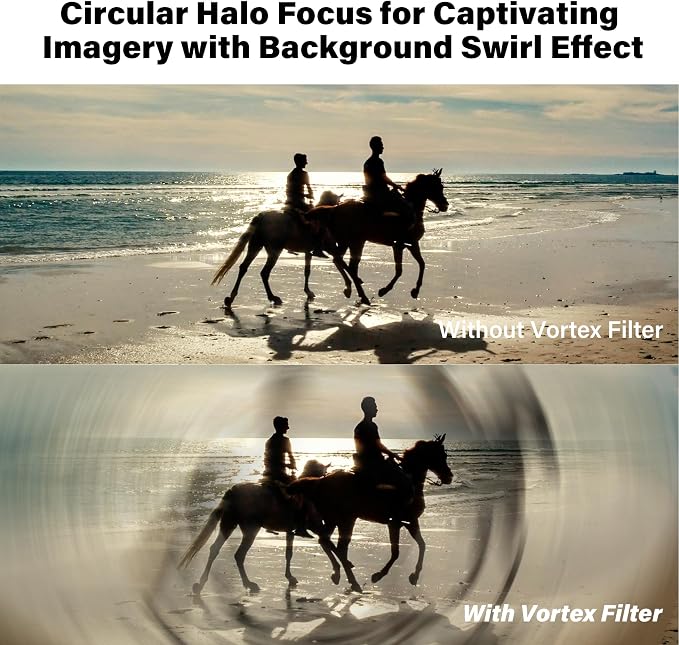 Walking Way 52MM Whirlpool Camera Effects Filter, Tunnel Vision Spiral Halo - Image 2