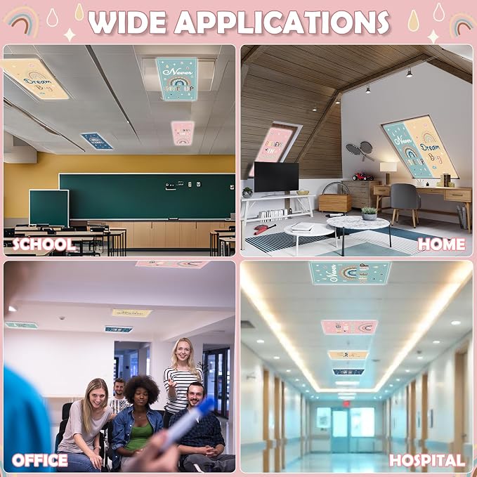 4Pcs Fluorescent Light Covers for Classroom Ceiling Lights, 4 x 2 Feet - Image 8