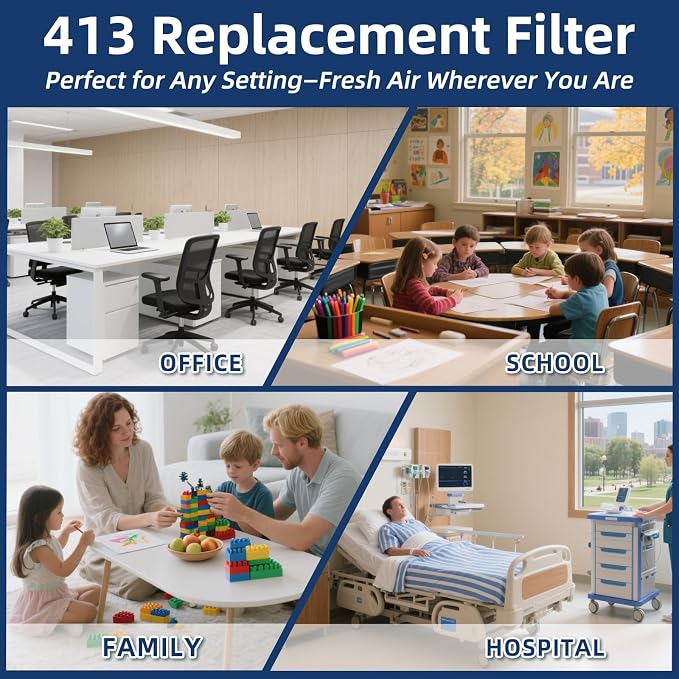 3 Pack 413 Replacement Air Filter, MERV 13, Actual Size: 16"x28"x4", Nominal - Image 7