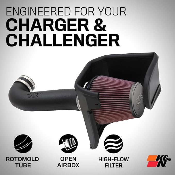 K&N Cold Air Intake System: High-Flow Air Filter, Increase Performance & - Image 2