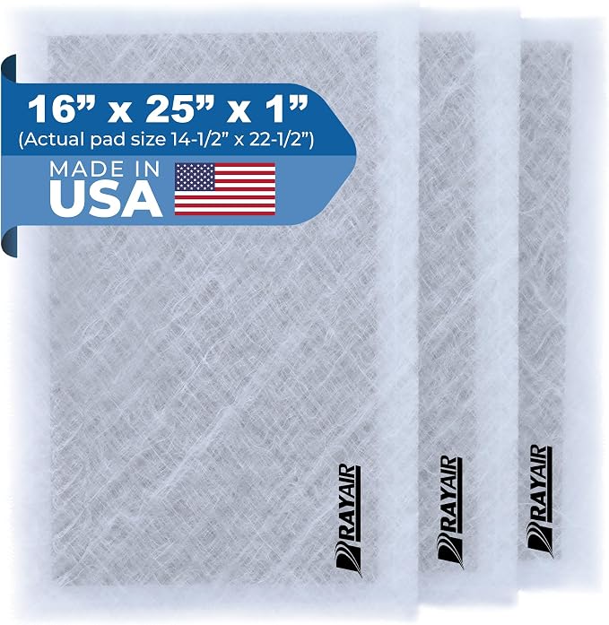RAYAIR SUPPLY 16x25 Replacement Filter Pads Compatible by RAYAIR+SUPPLY
