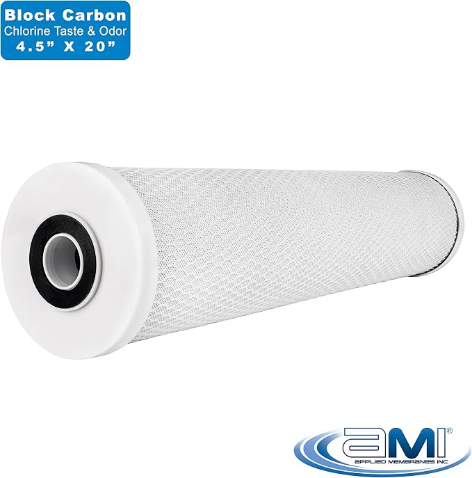 APPLIED MEMBRANES INC. 4.5" x 20" Carbon Water Filter | Whole House or - Image 2