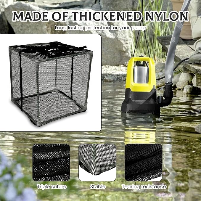 Pond Pump Filter Bag Solid Pump Mesh Box Adjustable Pond Filter Box Protective - Image 2