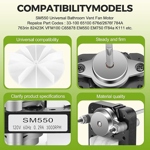 Universal Bathroom Fan Motor Replacement - Image 4