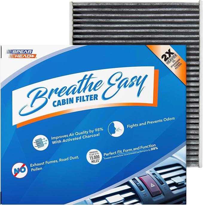 Spearhead Odor Defense Breathe Easy AC & Heater Cabin Filter | Fits Select by SPEARHEAD