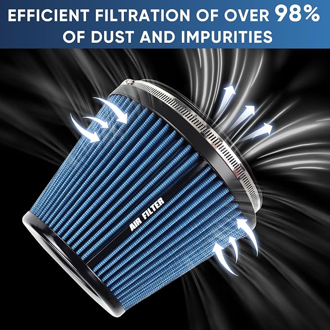 6" 152mm Inlet Cold Air Intake Filter High Flow Honeycomb Top Replacement - Image 4