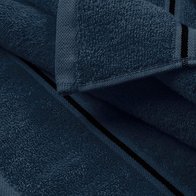 MyOwn Cotton 2 Pack Oversized Bath Towel Set 28x55 inches, Large Bath Towels, Ultra Absorbant Compact Quickdry & Lightweight Towel, Ideal for Gym Travel Camp Pool - Mineral Blue