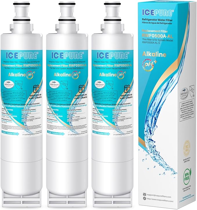 ICEPURE Alkaline 4396508 Refrigerator Water Filter Replacement by ICEPURE