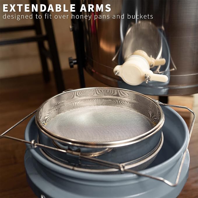 VIVO Stainless Steel Honey Strainer Double Sieve, Bee Keeping Equipment Filter - Image 6
